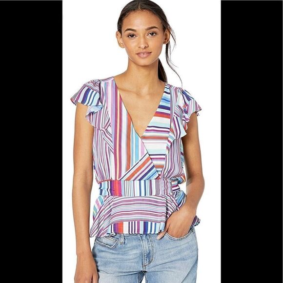 Parker Huntington V-Neck Smocked Top size … - Picture 1 of 12